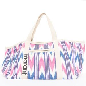 Isabel Marant Darwen print graphic canvas logo tote bag